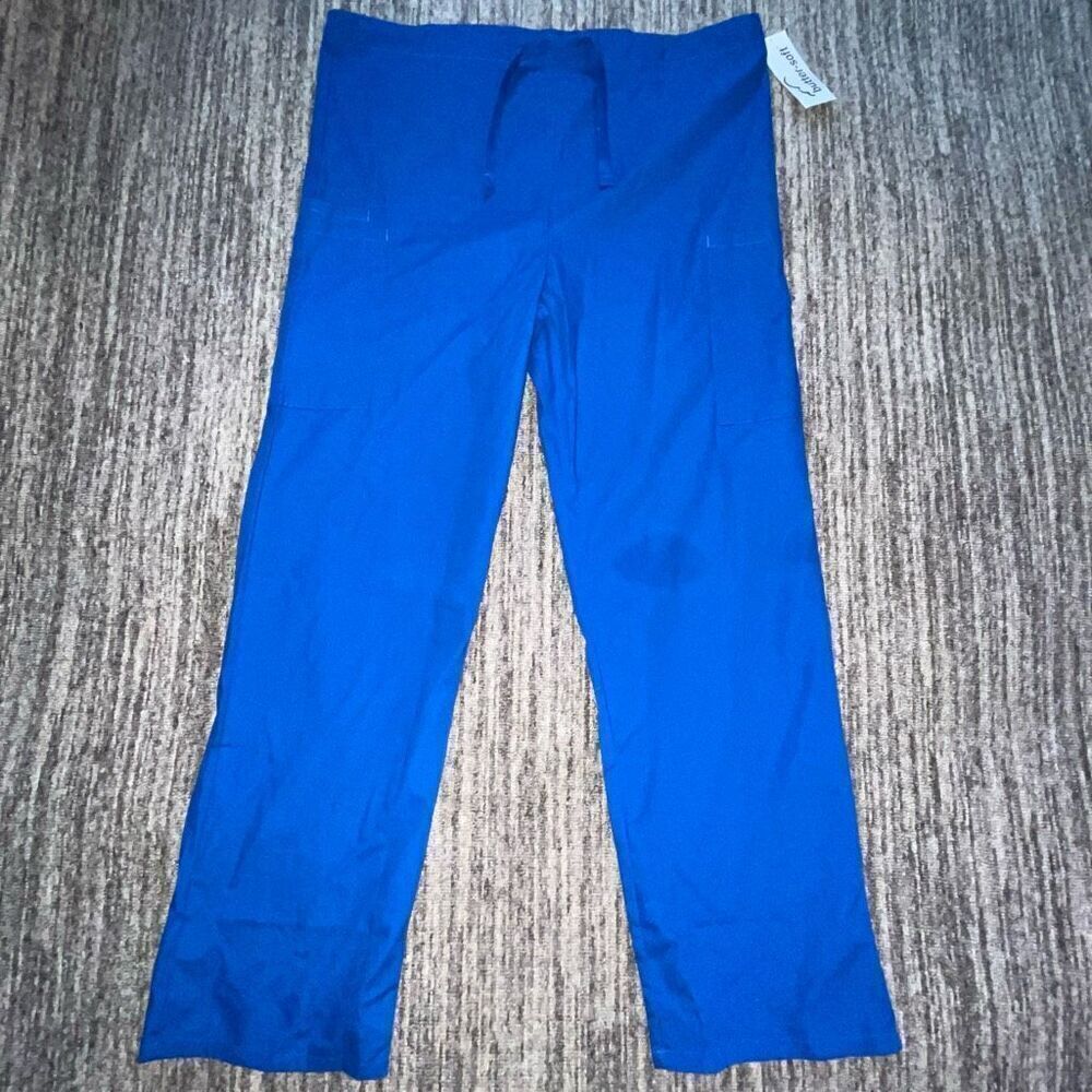 Butter-Soft‎ Size Small Scrub Bottoms Blue Drawstring Healthcare Pants NWT